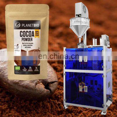 Automatic Premade Bag Powder Weighing Filling Machine Packaging Cocoa / Kava / Protein / Coffee Powder  Doypack Packing Machine