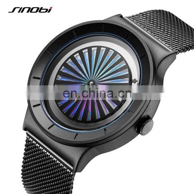 SINOBI Masculine Sports Wristwatchs Innovative Dial Design Quartz Watchs Men Wristwatches Men S9837G-D