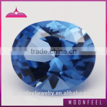 oval cut synthetic blue spinel gemstone
