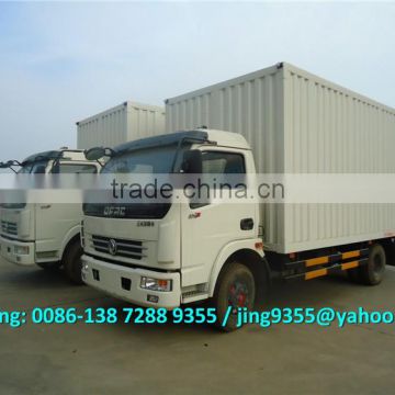2016 New DFAC 6-7 ton van truck, van box cargo truck with hydraulic rear pedal sale in Sudan
