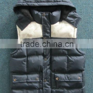 2015 new design men winter jacket sleeveless