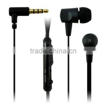 mobile phone with invoice control and mic in ear metal earphone//computer/mp3/MP4 /earbuds