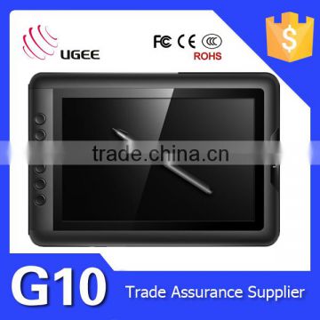 Ugee G10 10 Inch Pen Display for Drawing IPS LCD Panel Battery-Less Stylus
