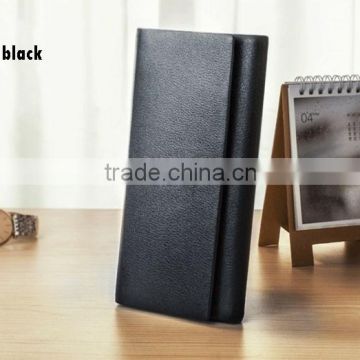 Large capacity durable new arrival genuine leather mens wallet with money clip