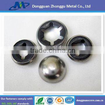 Stainless steel carbon spring steel nigrescence black cap nuts