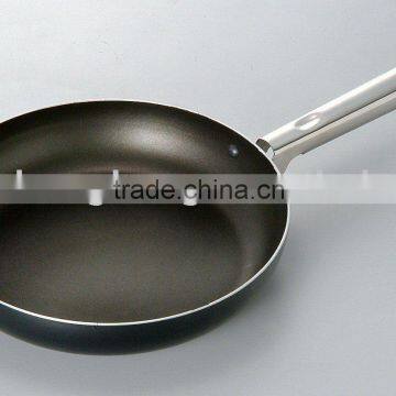 aluminum non-stick fry pan with steel handle