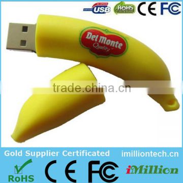 Worldwide banana lovers usb drive/ banana bare usb drive/ banana usb drive 3D logo