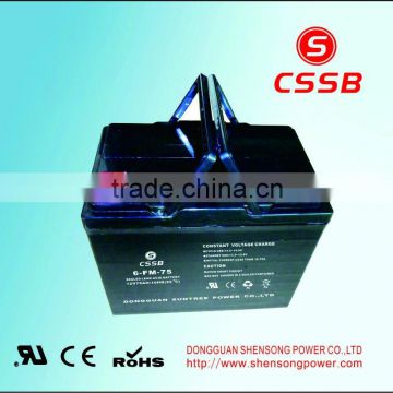 Solar power lead acid true gel battery 12v75ah