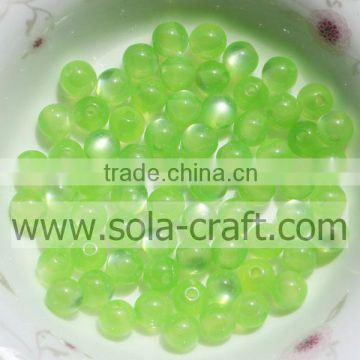 .Assorted Green Wholesale 500Pcs 6MM Online Sell Round Cats Eye Indian Curtains Water Hama Silicone Beads For Bracelet Making