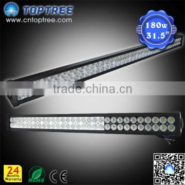 31.5inch 180 watt led offroad light bars 12v 24v waterproof work light bar