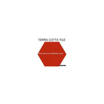 Classical Hexagon Floor Tile, Terra cotta Wall and Floor Tile, Red clay floor tile