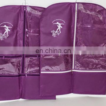 disposable plastic garment bags in dry cleaner