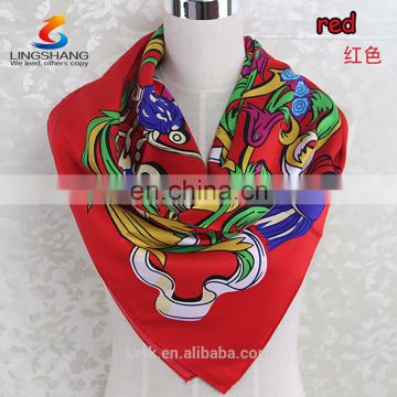 Shawl 100% Silk Twill Multi-Colour Floral Headband Wrap Scarves Scarf square 35"