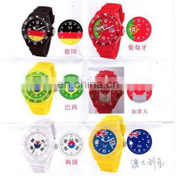 Cheap Different National Countries Flag Print Dial Watch for Campaign Watch