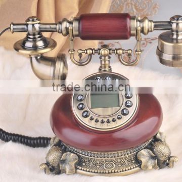 Fancy landline wooden craft telephone