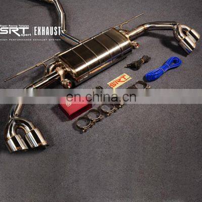 exhaust system pipe for BMW X5 E70 F15 muffler for BMW E70 F15 cat back with valve control and downpipe
