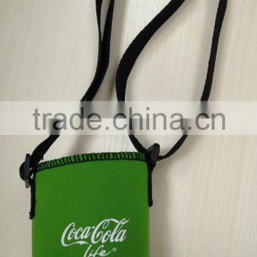 single magnetic neoprene can coolers with sholder or neck strap