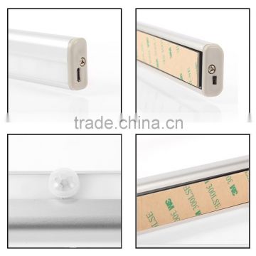Extendable motion sensor Under cabinet closet LED Light battery operated rechargeable strips for indoor
