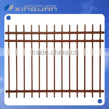 Wrought iron industrial fence designs MADE in FACTORY with in-house powder coat line