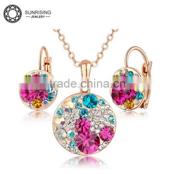 Diapason large set with gorgeous colorful crystal