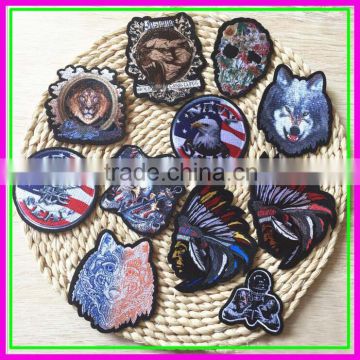 New Design Trial Order 11pcs Mixed Package 3D Sew-on 7.5cm Embroideried Head Woven Eagle Patch