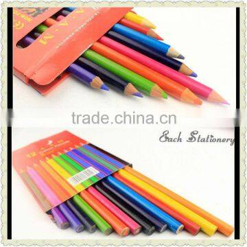 12 pcs 7"sharpened wooden colored pencil in plastic tube set