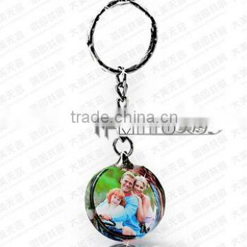 SK-03 round sublimation crystal keychain gift