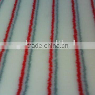 acrylic paint roller fabric with grey&red stripe HD-9A-24 950g/sqm-12mm