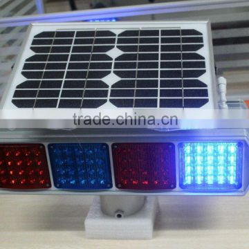Super bright kutuo two-sided solar power system warning light solar powered flashing light