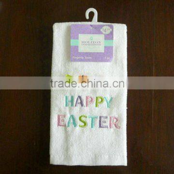 high quality velour towel set with hook and card