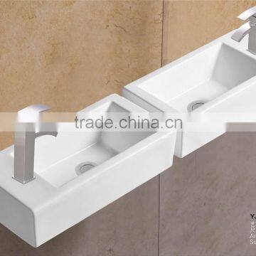 YJ7895 Ceramic Bathroom basin Rectangular Ceramic wall-hung basin