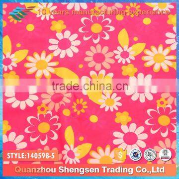 cartoon flower printed kids swimwear fabric