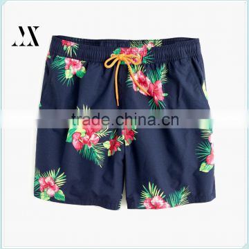 New Fashion Flower Printed Swim Short With 100% Polyester Mesh Lining Qucik Qry Beach Shorts
