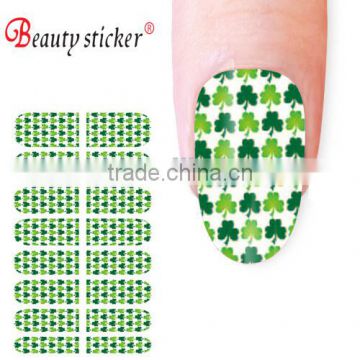 2016 jewelry supplier leaf clover shape four leaf clover nail decoration nail wraps