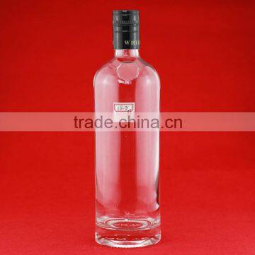Populary low cylindrical whiskey bottle square brandy bottles hennesynesd 700ml bottles