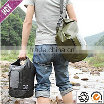 2015 New product high quality customed logo waterproof ocean bags15L with strap for outdoor camping hiking