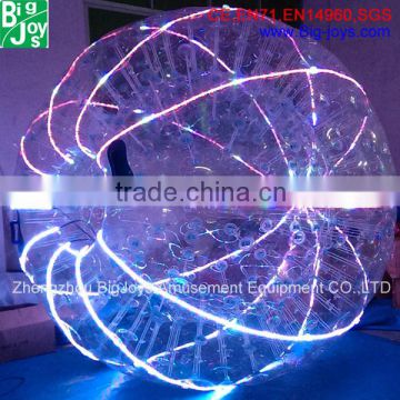 Best quality 1.0mm PVC material inflatable shinning zorb ball