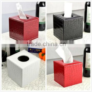 Car Faux Leather Tissue Box Holder