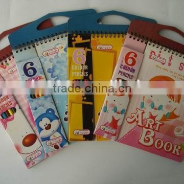promotinal gfit stationery set drawing book and color pencils for kids