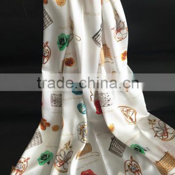 HIgh quality luxury 100%silk kerchief scarves