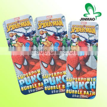 Cartoon Super hero Pearl film adhesive labels