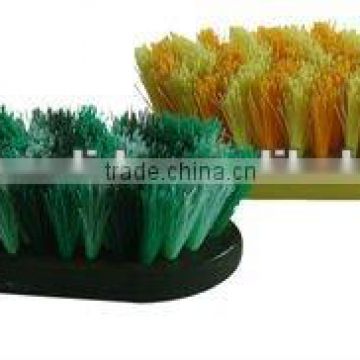 vernished wooden block mix color horse grooming brush