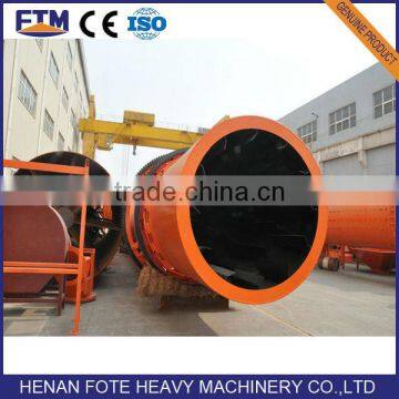 Low cost rotary drum drying machine for wet materials