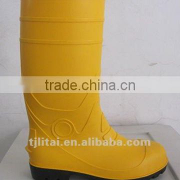 yellow high pvc boots