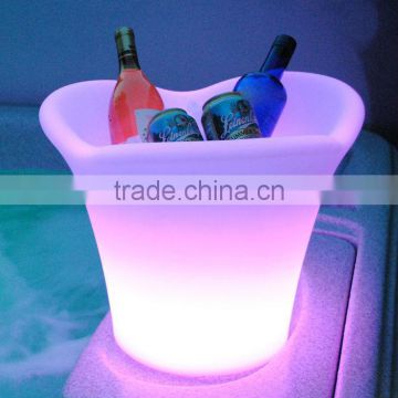 competitive price remote control PE plastic material rechargeable led color changing ice bucket