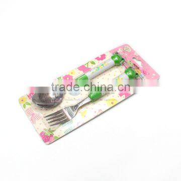 Green Baby Fork and Spoon Set