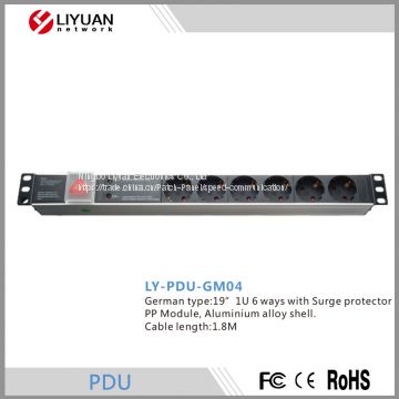 L19'' 1U German type PDU socket for sales