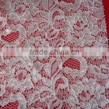 R&H 2016 wedding dress lace embroidery lace fabric wholesale ear to ear lace closures