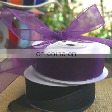 2015 best selling gift flower wrapping ribbon colorful organza ribbon