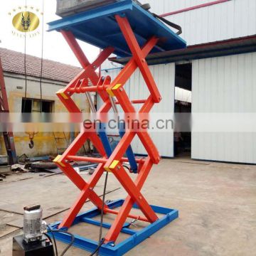 7LSJG Shandong SevenLift electric powered cargo stationary hydraulic small lift tables platform